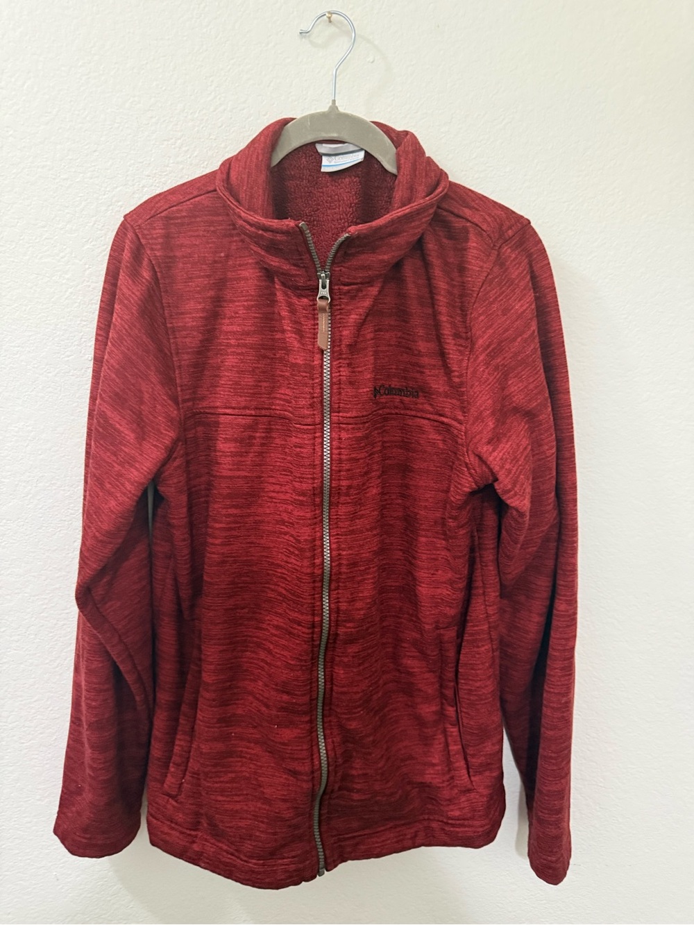 Columbia Women's Heathered Burgundy Full-Zip Jacket